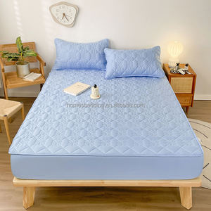 Protector de colchón doble King <span class=keywords><strong>impermeable</strong></span> de microfibra, <span class=keywords><strong>funda</strong></span> de cama de estilo liso con Topper, protección contra insectos de cama para el hogar, tamaño doble - Product Image 4