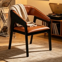 Chaise de salle à manger rembourrée de style vintage, mousse haute résilience, contour arrondi, structure renforcée, chaise de salle à manger ambiance