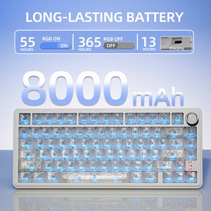 <span class=keywords><strong>Clavier</strong></span> de jeu mécanique XVX M75 Lumina en carbone forgé transparent, 75 %, trois modes, avec rétroéclairage RVB, <span class=keywords><strong>clavier</strong></span> à cœur blanc - Product Image 6
