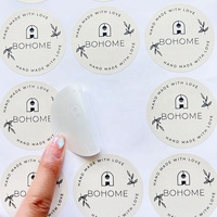 Étiquettes d'emballage alimentaire en vinyle adhésif imperméable avec impression de logo personnalisé en gros feuille d'autocollant d'étiquette découpée de baiser de cercle pour la promotion