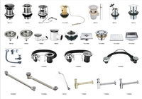 Siphon de lavabo moderne en laiton chromé NIXI C107, garantie 3 ans, facile à nettoyer, style tendance