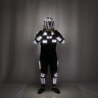 Costume de danseur robot lumineux en acrylique LED pour spectacle de danse de salon, idéal pour Noël et les anniversaires