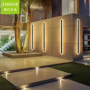 Luminária de Parede Externa LED Moderna de Perfil Longo, À Prova D'Água, de Alumínio, para Jardim - Product Image 3