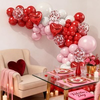 Kits de guirlandes de ballons rouges, roses et blancs pour la Saint-Valentin, les anniversaires et les fêtes de mariage – Décorations d'amour