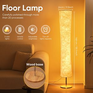 Trang trí nội thất thiết kế đơn giản RGB Dimmable sàn đèn phòng ngủ hiện đại lụa vải sàn đèn - Product Image 4