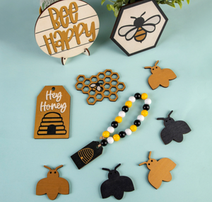 ชุด<span class=keywords><strong>2023</strong></span>เลี้ยงผึ้งแบบข้ามพรมแดนสำหรับสวนสไตล์ผึ้งชนบทถาดประดับชั้นเครื่องประดับไม้ตั้งโต๊ะ - Product Image 4