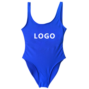 Traje de Baño Personalizado con Estampado por Sublimación para Novias, Bikini Sexy de Color Sólido sin Espalda, Traje de Baño de Una Pieza Triangular Modesto de Talla Grande - Product Image 4