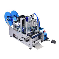 Étiqueteuse industrielle semi-automatique machine à coller les étiquettes pour bouteilles rondes