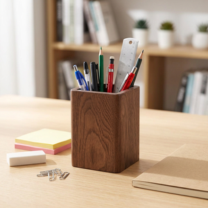 Organizador de Madera Cuadrado para Almacenamiento, 80x80x110mm, Diseño Minimalista Hecho a Mano, Organizador de Artículos para Sala de Estar - Product Image 6