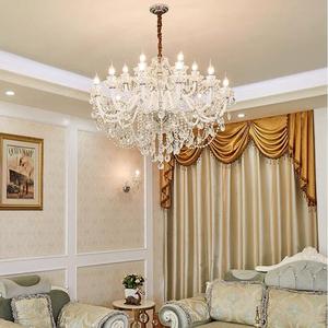 Candelabro LED de cristal de diseño contemporáneo para bodas, hoteles o villas con base de bombilla E12, velas incluidas - Product Image 2