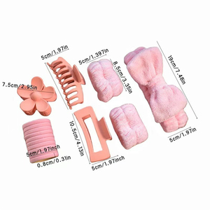 Lot de 16 accessoires pour cheveux pour femmes : Bandeaux de lavage pour le visage et le maquillage, Bandeaux moelleux, Bandeaux à nœud, Pinces à cheveux fleuries - Product Image 4