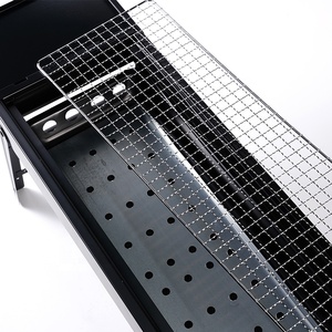 Restaurant commercial Poêle <span class=keywords><strong>circulaire</strong></span> Table d'échappement de fumée <span class=keywords><strong>Barbecue</strong></span> à charbon de bois intégré Grilles de <span class=keywords><strong>barbecue</strong></span> - Product Image 4