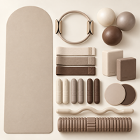 Kit de yoga tout-en-un avec logo personnalisé, équipement de Pilates, haltères en silicone, bande de résistance, bloc de yoga, mini-ballon, anneau de yoga, tapis de yoga, bloc de yoga