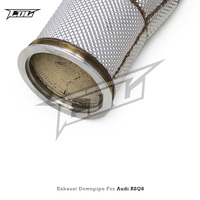 Collecteur d'échappement BSK pour Audi RS Q8/RSQ8 4.0T 2021-2023 avec catalyseur, tuyaux en acier inoxydable, système d'échappement à haut débit