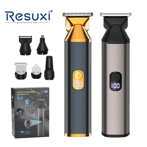 5619 <span class=keywords><strong>tondeuse</strong></span> à cheveux électrique Rechargeable pour hommes sans fil USB toiletteur en acier inoxydable pour barbe corps coupe de cheveux usage domestique - Product Image 1