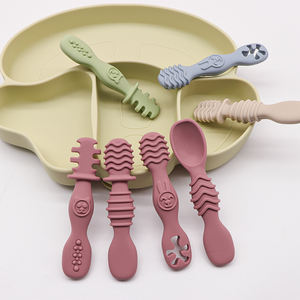 Cuchara <span class=keywords><strong>de</strong></span> silicona <span class=keywords><strong>para</strong></span> bebés, 4 Uds., cuchara <span class=keywords><strong>de</strong></span> silicona <span class=keywords><strong>para</strong></span> entrenamiento con textura <span class=keywords><strong>de</strong></span> alimentación <span class=keywords><strong>para</strong></span> bebés - Product Image 3