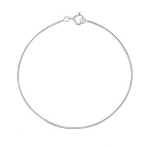 Dylam Simplicity Design - Cadena de Serpiente de Plata de Ley 925 Chapada en Oro de 18K con Rodio, Joyería para Mujer, Pulseras de Cadena - Product Image 1