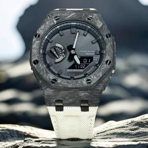 Estuche de fibra de carbono de roble de granja con correa de lona de nailon transpirable Hebilla de acero inoxidable de tamaño de 22mm para estilo C GA2100/GAB2100 - Product Image 3