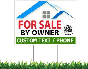 Chất lượng cao 18x24 ngoài trời sân Đăng Board coreflute bất động sản dấu hiệu in ấn chất lượng nhà hình dạng dấu hiệu cho bất động sản Volumen - Product Image 3