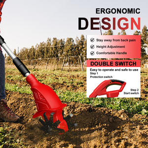 Nouveau micro-cultivateur portatif à batterie au lithium en fibre de verre pour l'agriculture, le semis, le désherbage et le retournement du sol, petite houe électrique domestique - Product Image 4