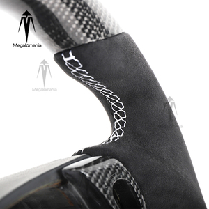 Volante de Fibra de Carbono Real con Alcántara para <span class=keywords><strong>Maserati</strong></span> GT GranTurismo Gran Cabrio Quattroporte, Volante con LED - Product Image 4