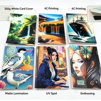 Carnet A4 personnalisé à couverture rigide thermocollée en cuir 210*290mm 180 feuilles Carton blanc 350g Gaufrage UV Lamination mate 6 motifs