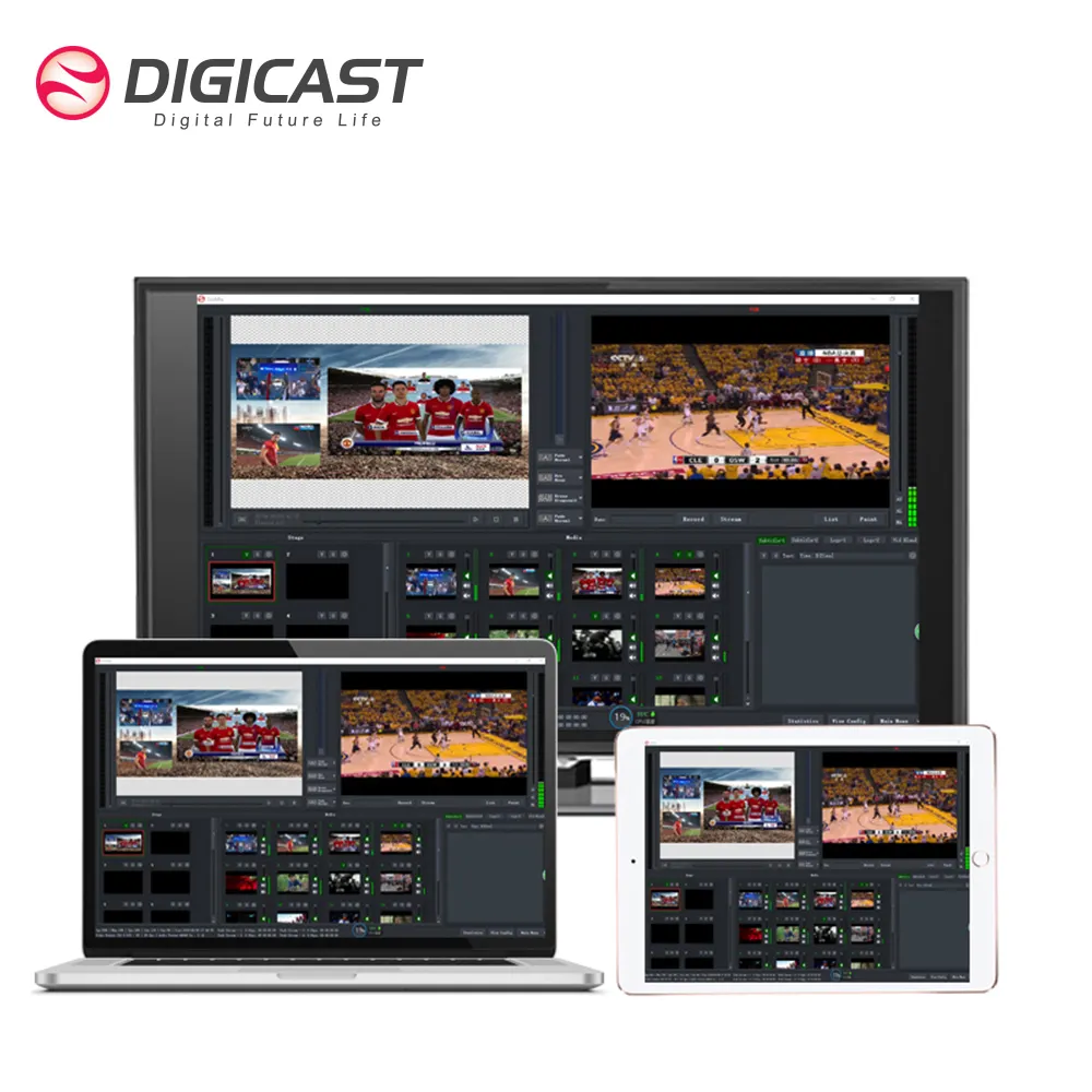 Broadcast Ausrüstung IPTV DVB Live Produktion Streaming Software Multi kanäle Video Switch Matrix Video Matrix