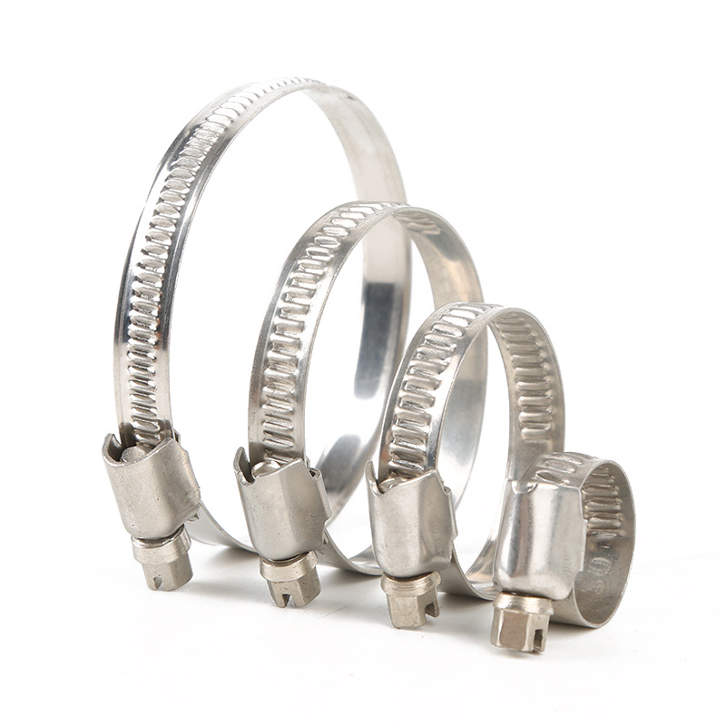 German 201 Stainless Steel Radiator Hose Clamp Multi Sizes Adjustable Water Pipe Tube Clamps 304 Stainless Steel Hose Clips