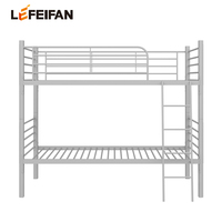 Lit superposé en acier 2026 pour enfants, design moderne, mobilier de dortoir en métal, lit double à deux niveaux