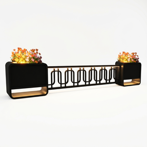 Jardinière en acier Corten de qualité supérieure, robuste, résistante aux intempéries, pour la décoration paysagère publique des rues - Product Image 4