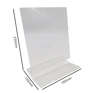 Precio de fábrica, modelo de soporte de libro de acrílico transparente de 3mm de espesor para exhibir y sostener libros en tiendas
