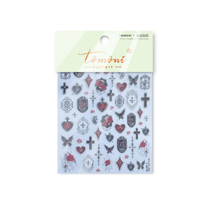 Halloween Dark Rose Crystal Nail Stickers 2026 New DIY Hot Girl Premium <b>Gothic</b> Rhinestone Nail Art Decals Cross-Border Wholesale - Product Image 5