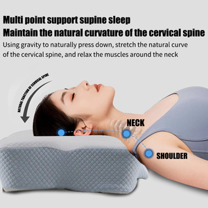 Fabriek Groothandel Polyester Anti-Snurken Vlinder Traagschuim Kussen Met Gebreid Ontwerp Voor Hotel & Verpleegkundige Gebruik Nek Ontspannen - Product Image 5