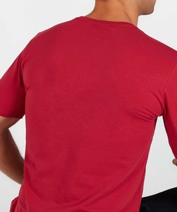 T-shirt Homme Rouge Col Rond Manches Courtes Coupe Classique en Coton Jersey Style Décontracté Couleur Unie Tissu Tricoté – Meilleures Ventes - Product Image 6