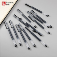 Stylo gel haute capacité 1:4 rapport d'encre pour boule de carbure de tungstène suisse écriture Super lisse 0.5mm pointe d'aiguille en plastique rouge