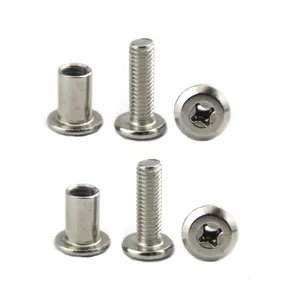 Custom Chicago screw flat head hexagon socket rivets nickel-plated combination link fixing screws