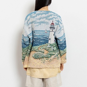 Chaqueta de tapicería vintage personalizada con cremallera para hombre y mujer, estilo streetwear - Product Image 3