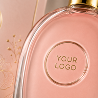 Parfum unisexe de luxe en flacon de verre avec bouchon doré, boîte-cadeau élégante aux notes boisées florales, logo personnalisé, eau de parfum longue durée