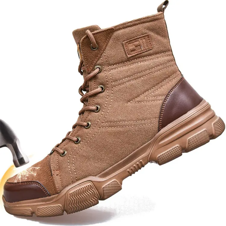 Wygwlg Botas de Combate Militares del Desierto para Todas Las Estaciones para Hombres Botas de Patrulla tácticas del ejército Zapatillas de Trabajo de Seguridad Zapatos de Trabajo 