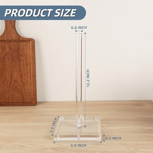 Transparent Acrylique Autoportant De Table Serviette En Papier Support De Support Comptoir Rouleau Tour De Papier Distributeur Cuisine Présentoir - Product Image 5