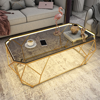 Table basse contemporaine classique pour salon, transformable, en marbre doré, table d'appoint et table basse en métal