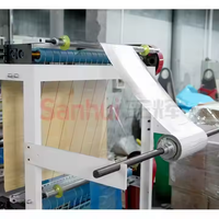 Machine de fabrication de sacs plats en plastique 2 couches HDPE/LDPE Nylon/PE Polythène Ligne de production de t-shirts et d'ordures Composants de base Moteur PLC