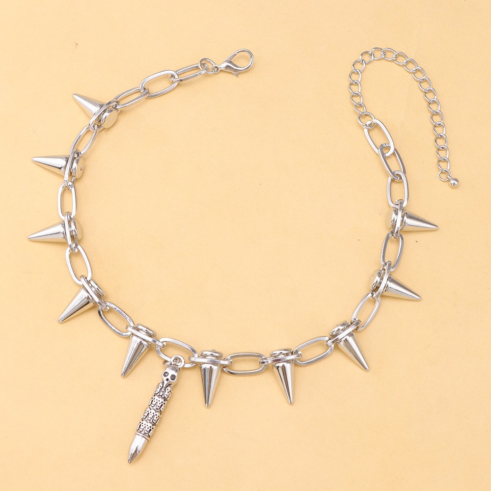 Skull studded necklace