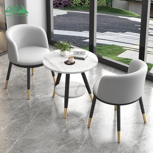 ชุดโต๊ะและเก้าอี้พักผ่อนทันสมัยยี่ห้อ Wayon โต๊ะกาแฟทรงกลมขนาดเล็กสำหรับพื้นที่ต้อนรับสำนักงาน - Product Image 4