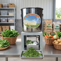 Broyeur de seau en acier inoxydable de qualité alimentaire, coupe-légumes racine électrique, broyeur efficace pour aliments pour volailles, usage agricole