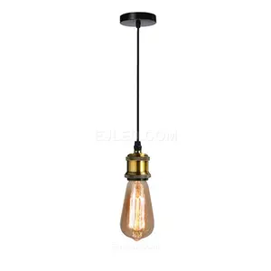 Simple And Modern Style Gold Pendant Lights E27 Socket 1 Heads Led Chandeliers Nordic Lamps Long Canopy For Foyer IN0107