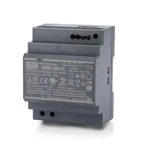 Mean Well HDR-100-24 catu daya 24V Din Rail catu daya 100W keluaran tunggal 24V 4A daya 24V Din rel 100W