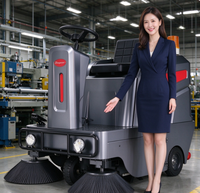 Balayeuse électrique autoportée à faible bruit, machine de balayage routier robuste pour le nettoyage des surfaces dures, des poussières et des débris