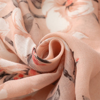 Nouveaux grands foulards imprimés à motifs floraux unis, châles de plage pour femmes, écharpes en voile de coton à motifs de fleurs de dessin animé avec pompons, hijabs musulmans