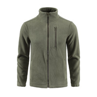 Veste polaire camouflage pour homme, fermeture éclair intégrale, col montant, veste tactique légère, camouflage, chasse, randonnée, camping